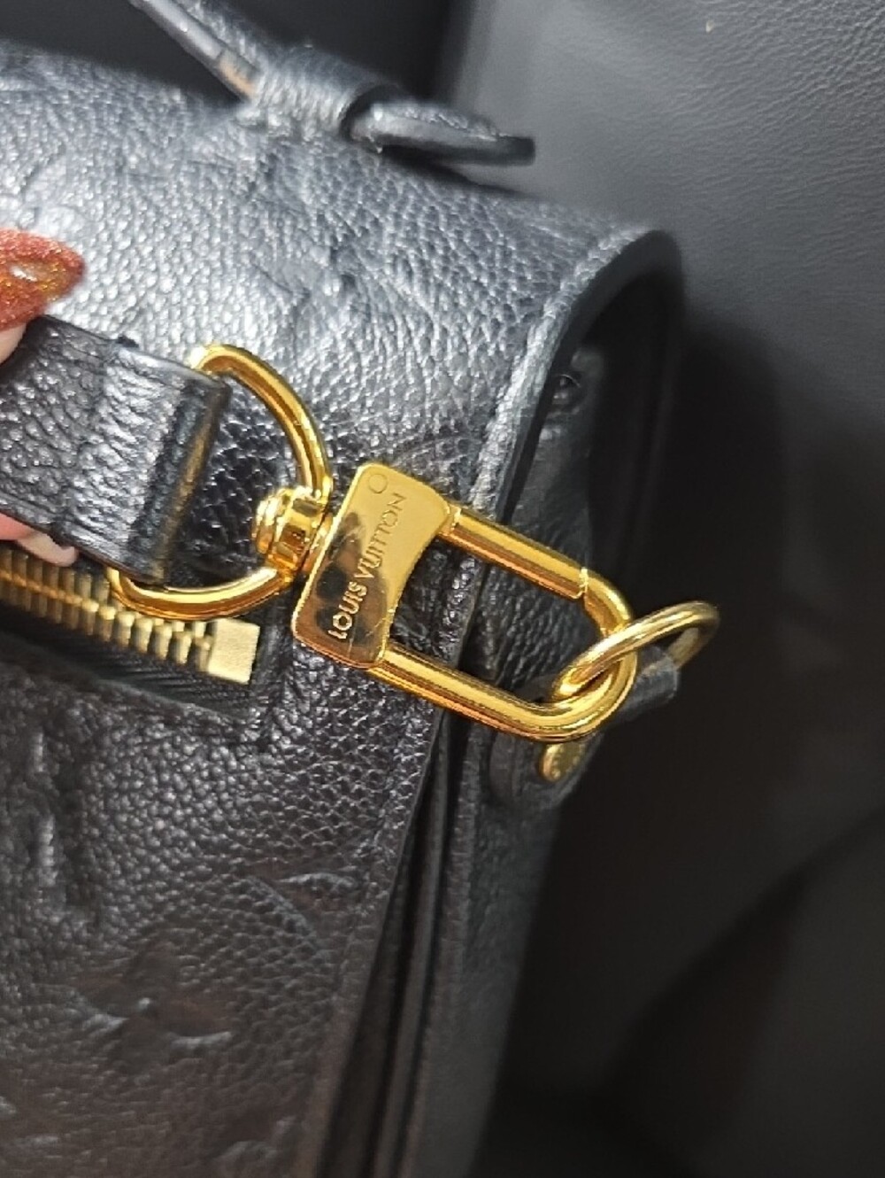 Louis Vuitton Black Monogram Empreinte Pochette Metis Crossbody Gold Hardware - Picture 8 of 15